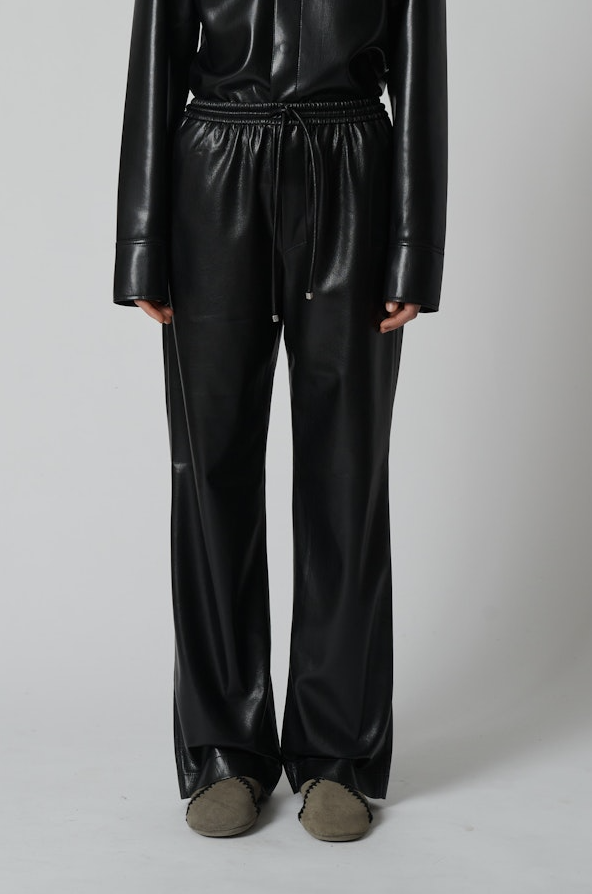 NAN Faux Leather Drawstring Pants