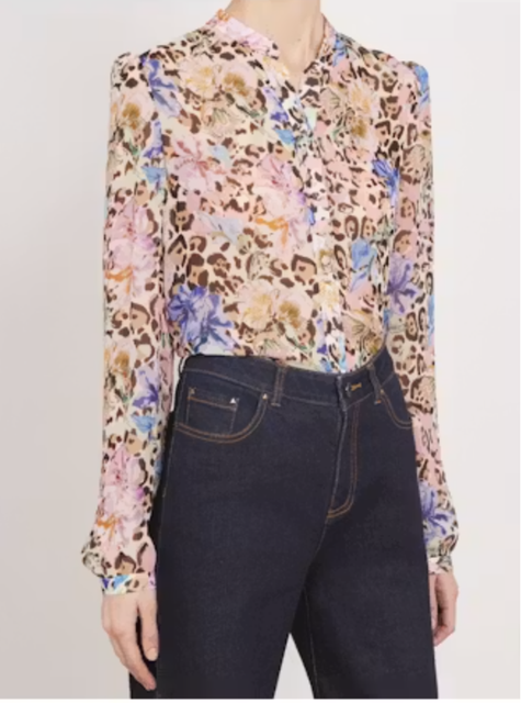 SAL Floral Cheetah Top