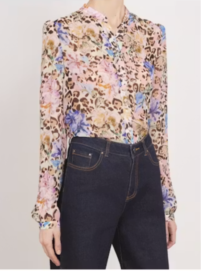SAL Floral Cheetah Top