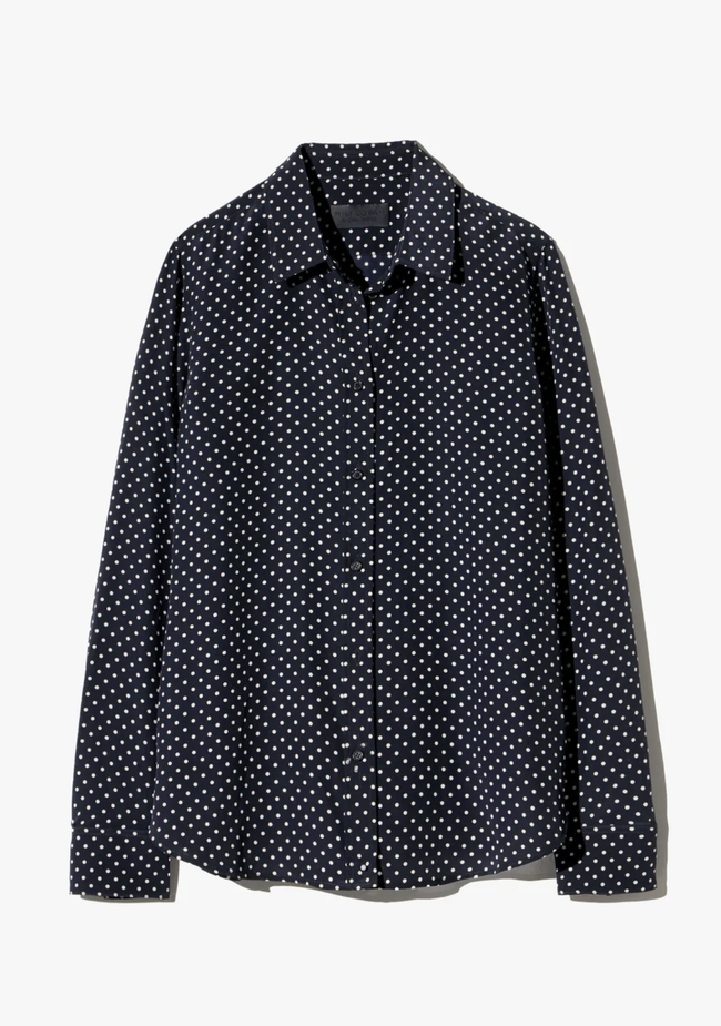 NIL Silk Polka Dot Buttondown Shirt