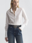 NIL Ruffled Collar Button Down