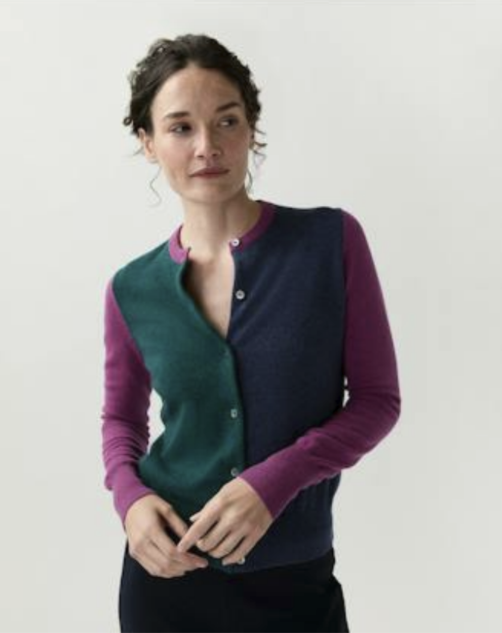 AM Colorblock Cardigan