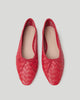 LOF Red Woven Flats