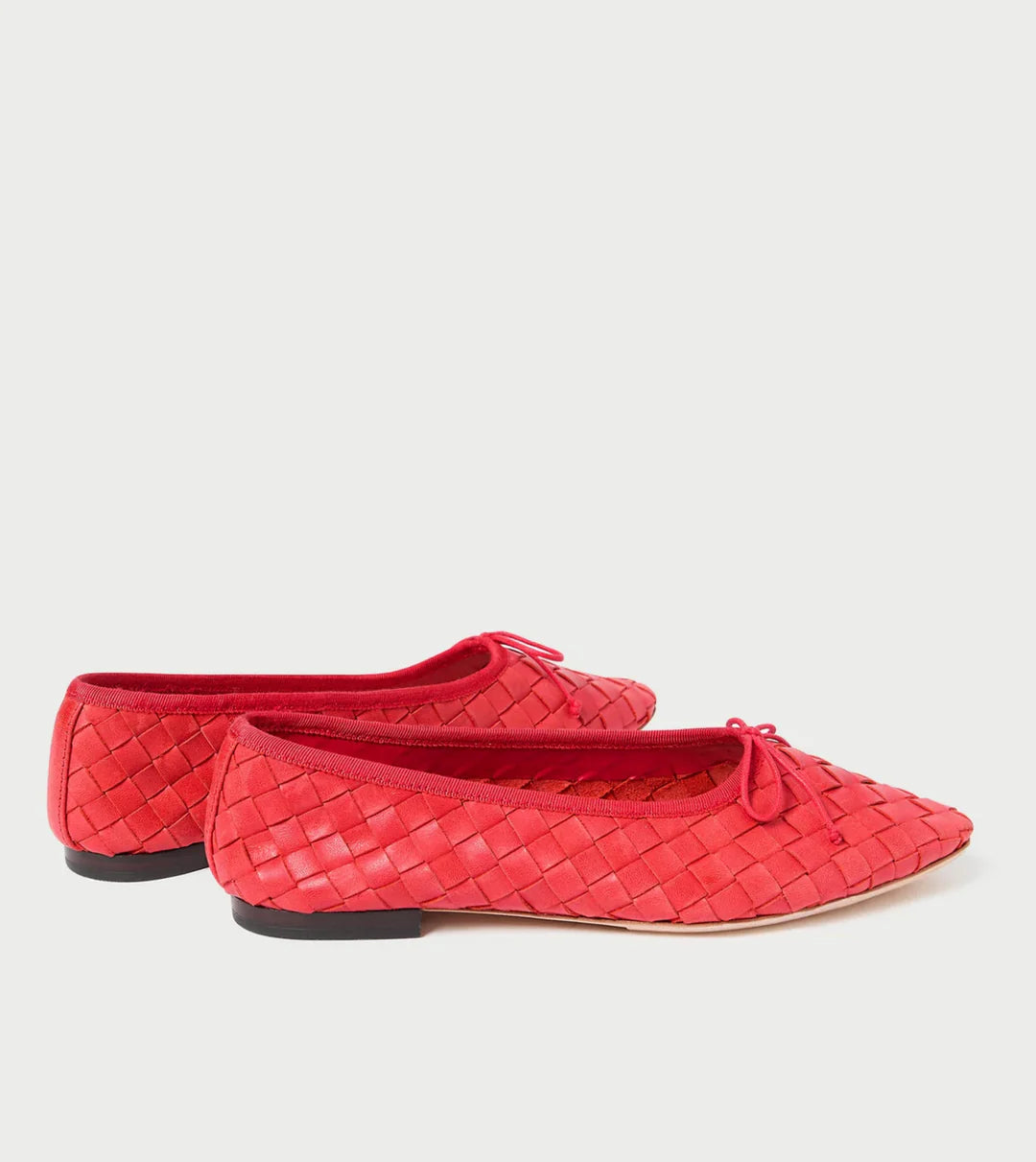 LOF Red Woven Flats