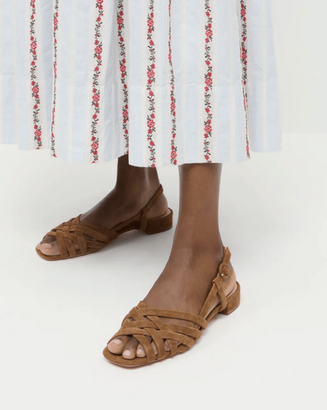 LOF Suede Sling Back Sandal