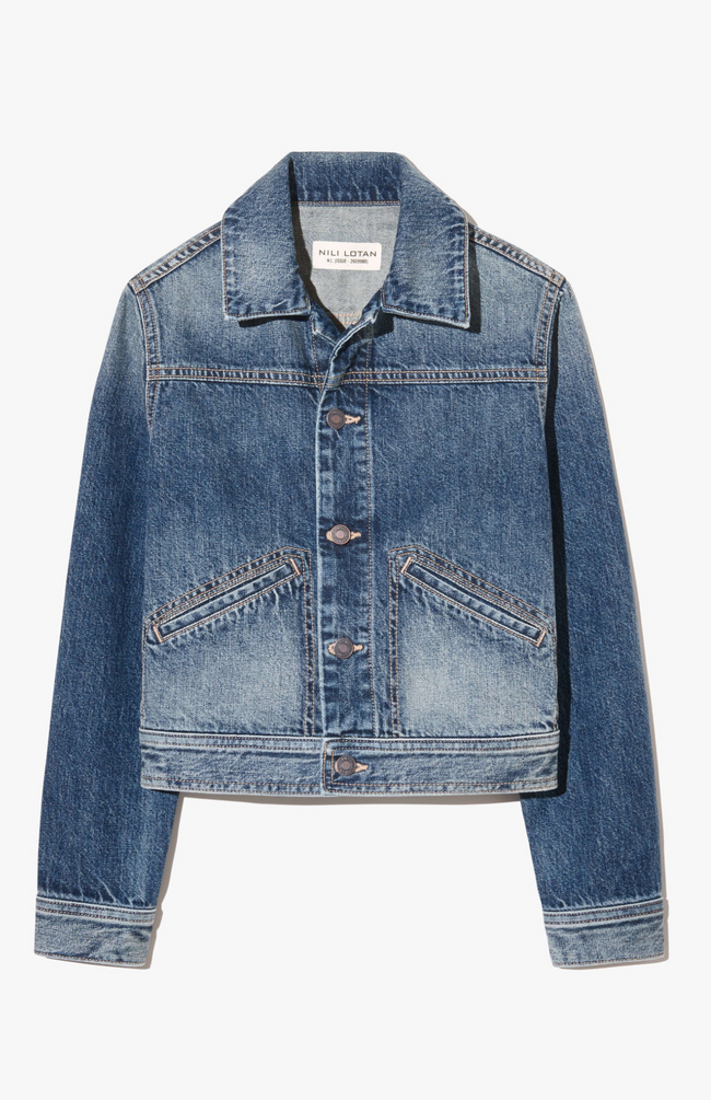 NIL Slim Cropped Denim Jacket