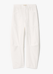 NIL Striated White Barrel Pants