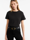 NIL Boxy Crew Black Tee