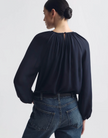 NIL Long Sleeve Shirred Blouse