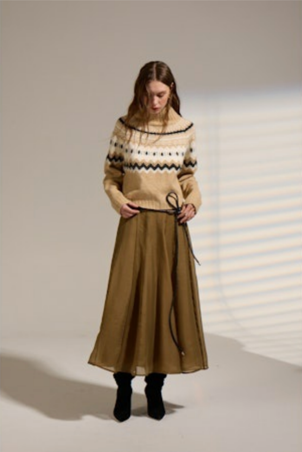 DEL Flowy Midi Skirt