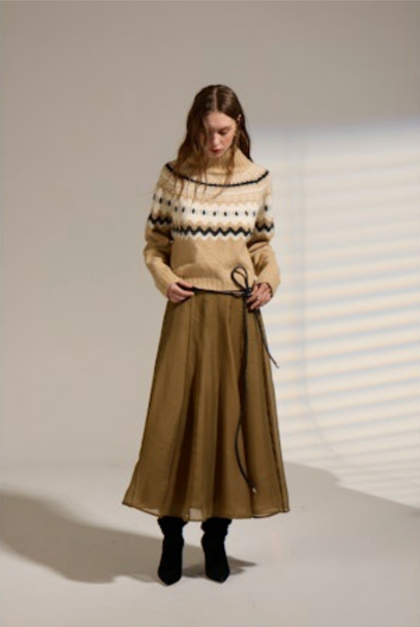 DEL Flowy Midi Skirt