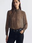NIL Dotted Sheer Blouse