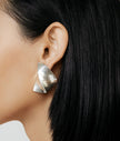 SHA Silver Sculptural Earring