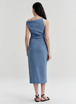 ALC Linen Off Shoulder Midi Dress