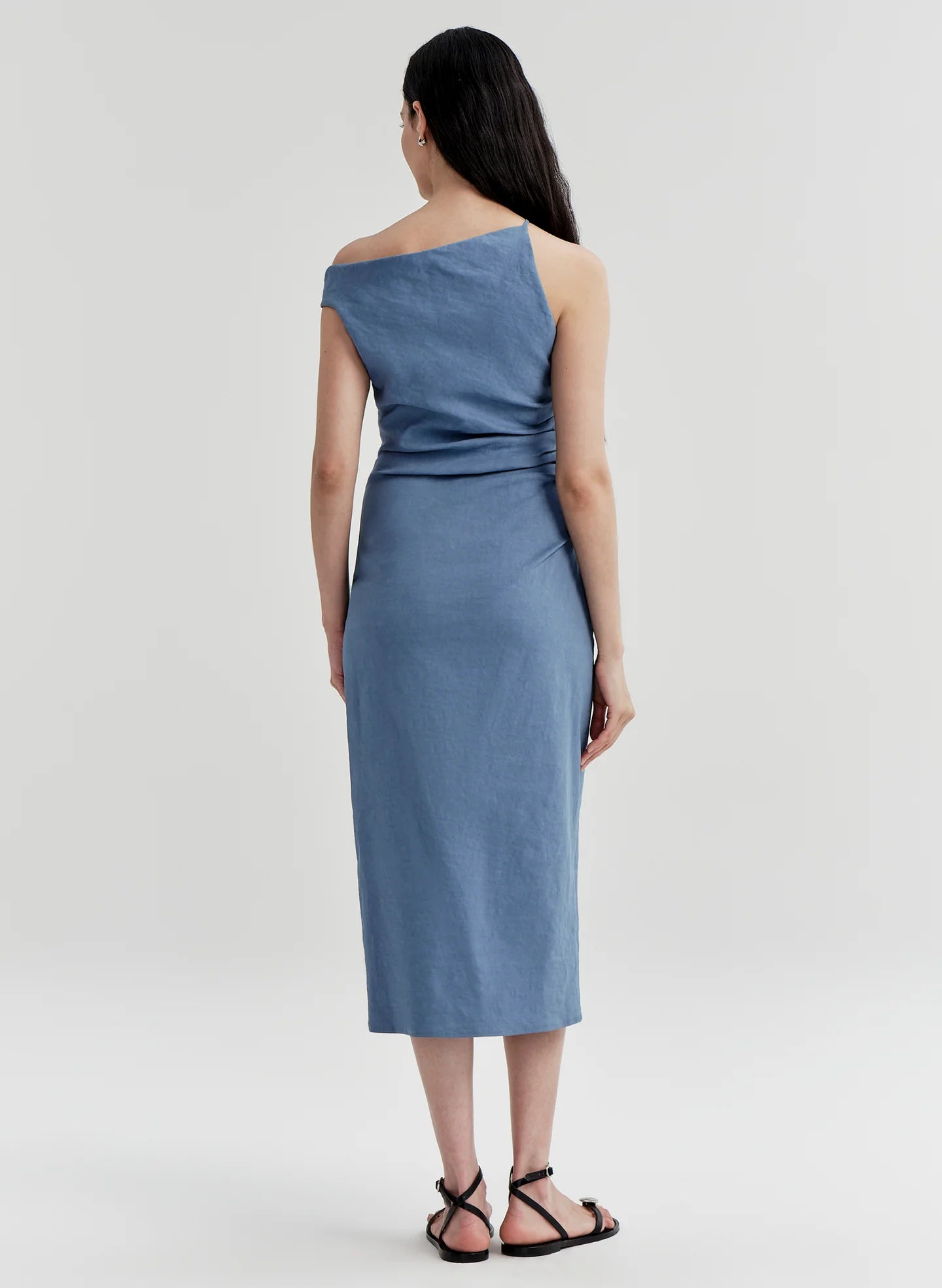 ALC Linen Off Shoulder Midi Dress