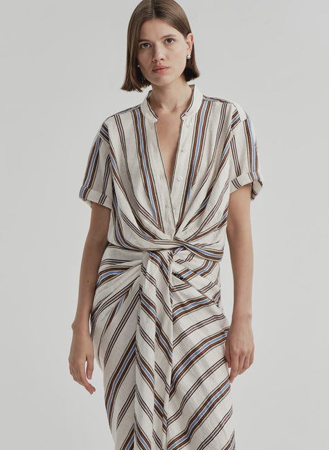 ALC Striped Twist Buttondown Top