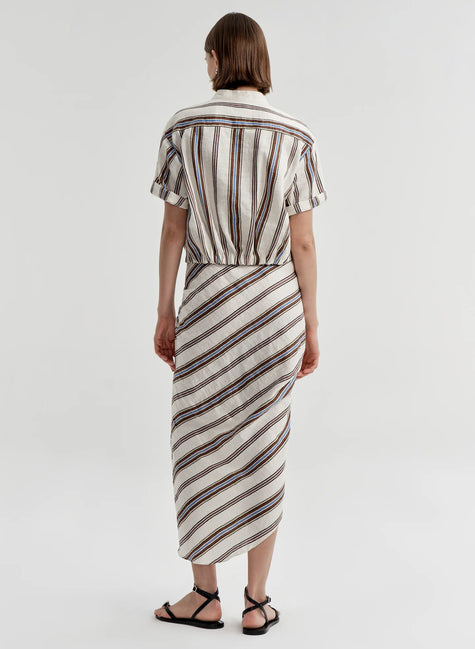 ALC Striped Twist Buttondown Top