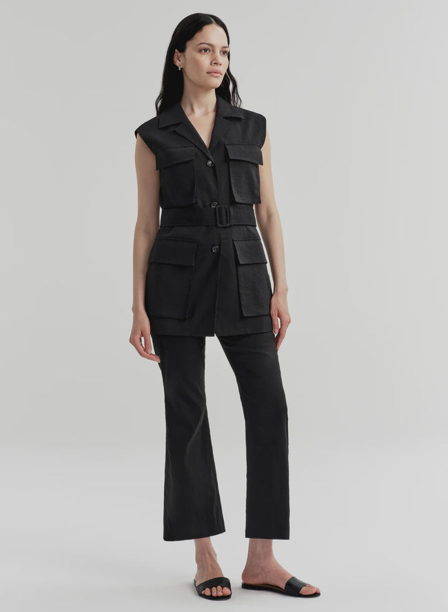ALC Linen Crop Flare Pant