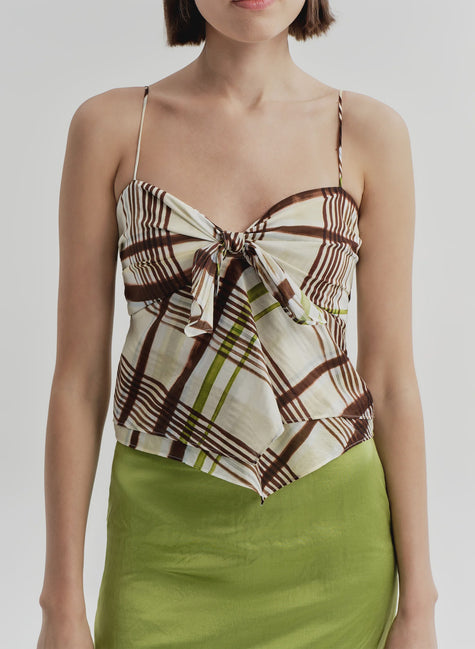 ALC Plaid Wrap Top