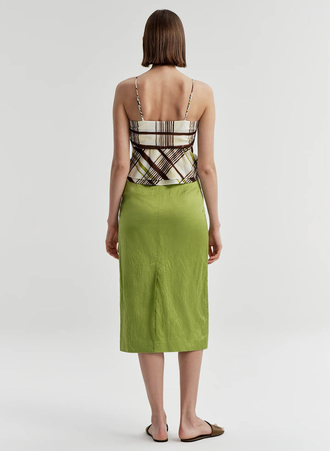 ALC Plaid Wrap Top
