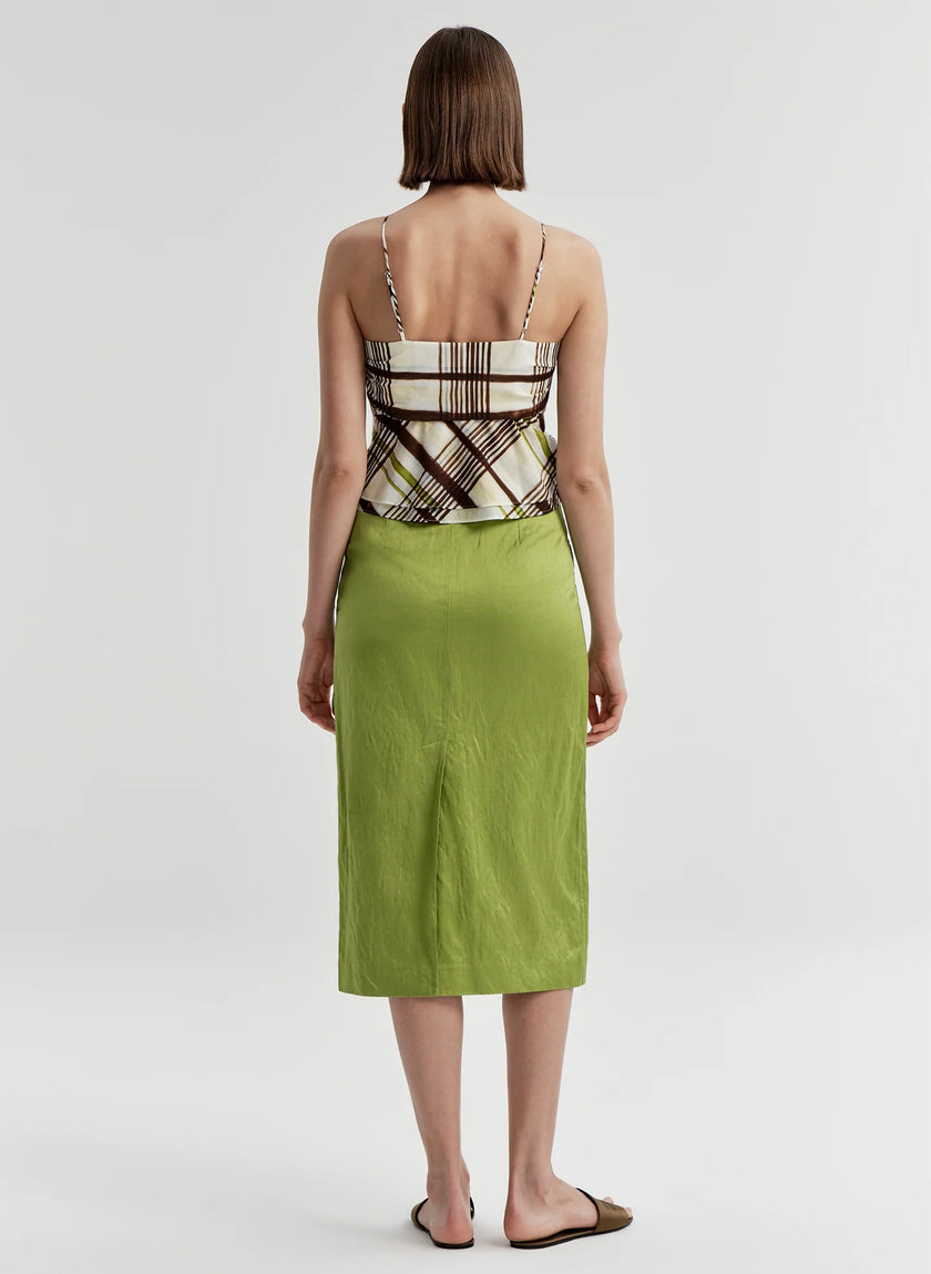 ALC Plaid Wrap Top