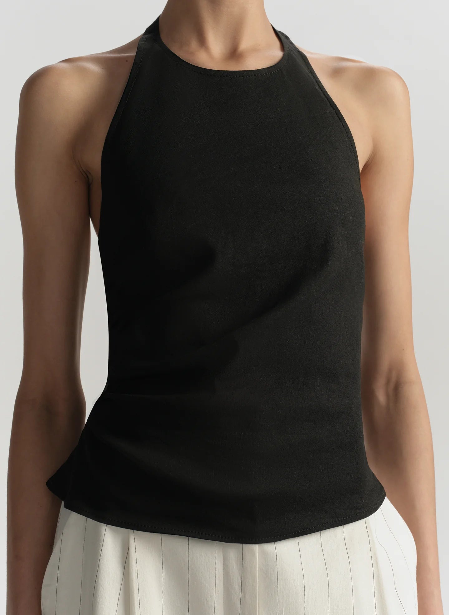 ALC Linen Stretch Halter Top