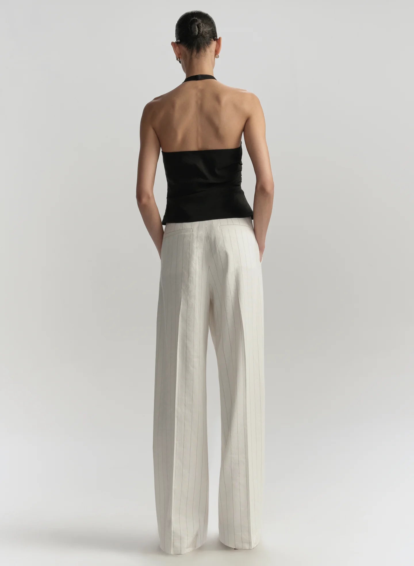 ALC Linen Stretch Halter Top