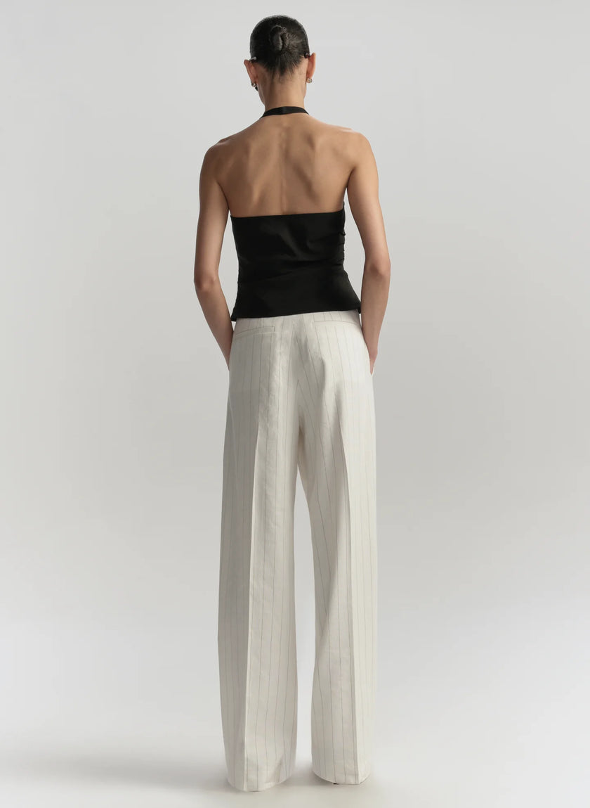 ALC Linen Stretch Halter Top