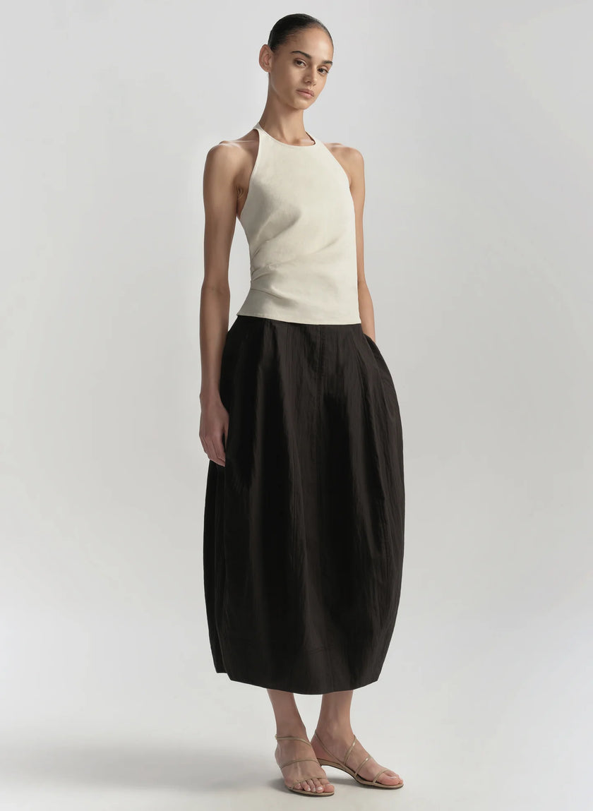 ALC Linen Stretch Halter Top