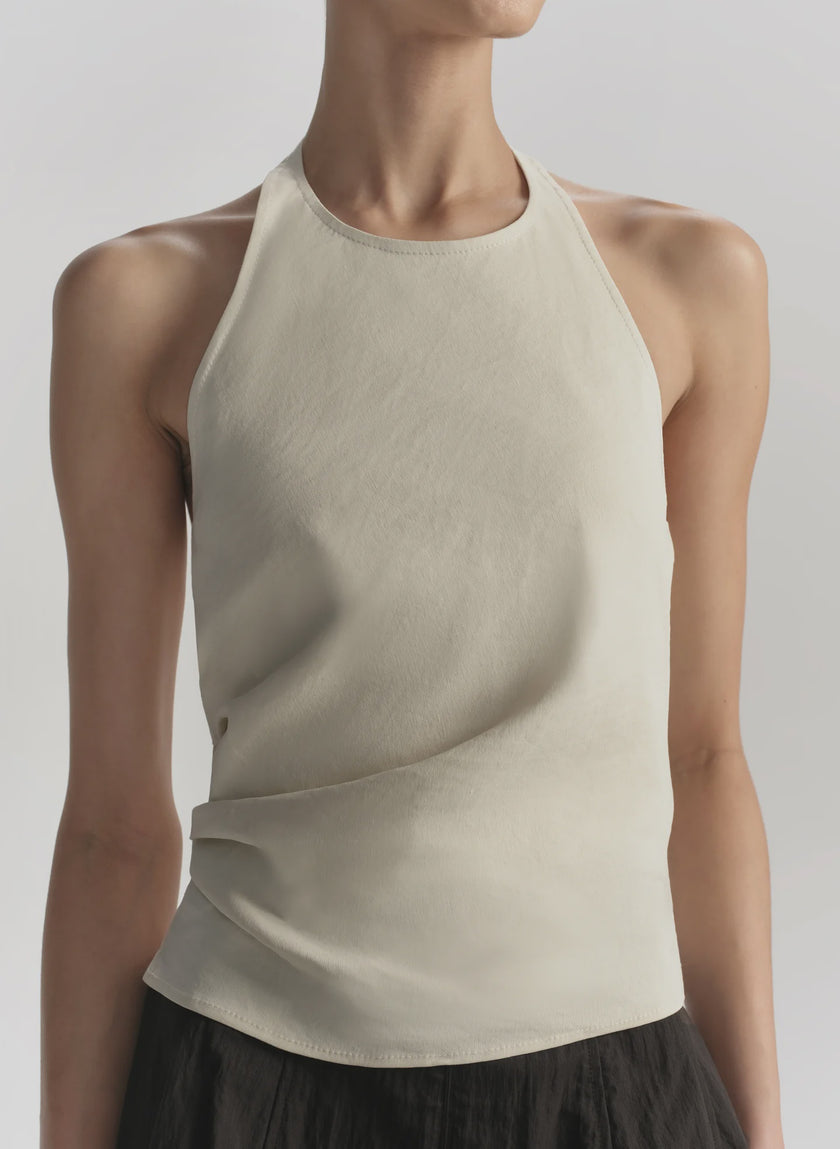 ALC Linen Stretch Halter Top