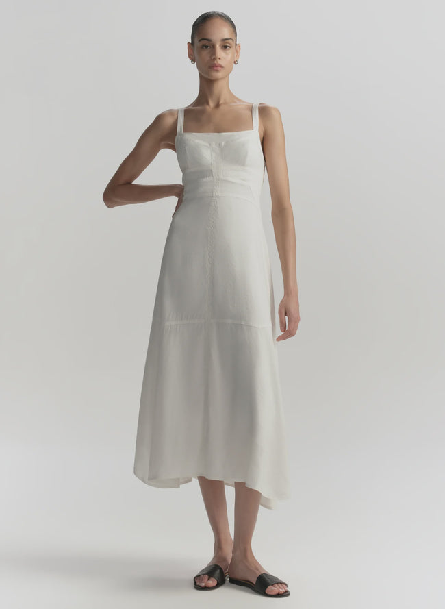 ALC Square Tank Linen Midi Dress