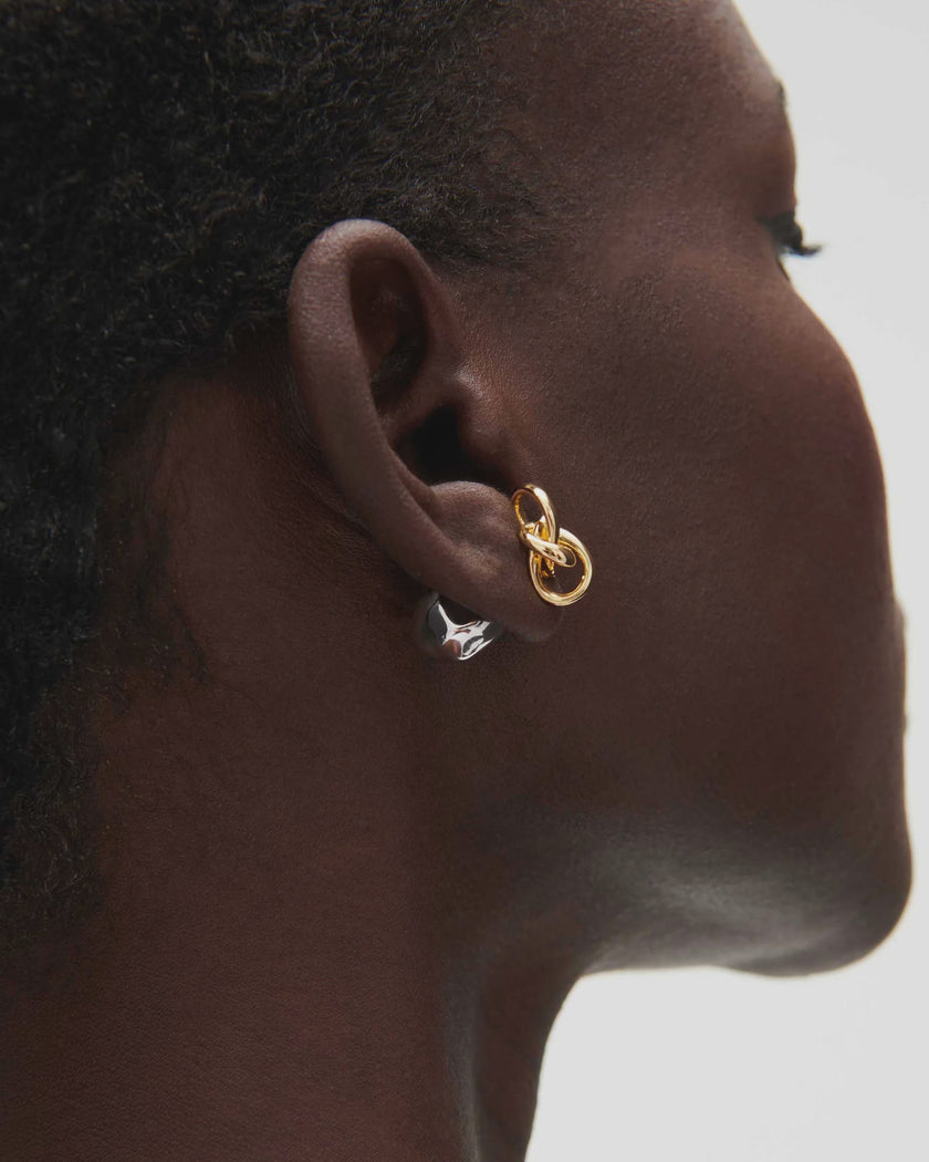 DEM Knotted Pearl Back Earring