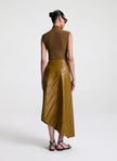 ALC Leather Pleated Skirt