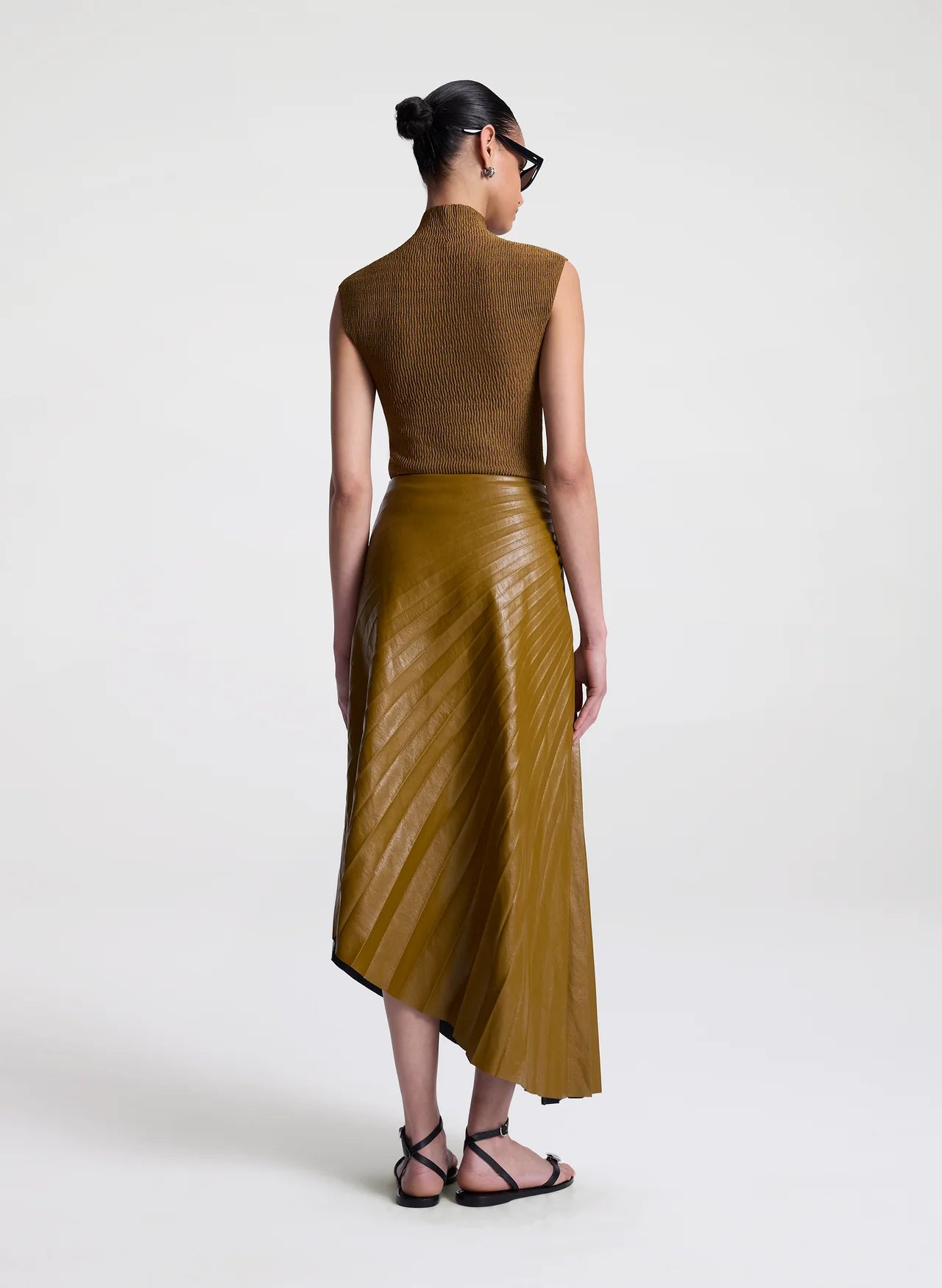 ALC Leather Pleated Skirt