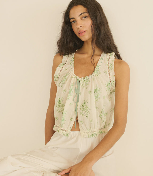 DOE Scoop Ribbon Top