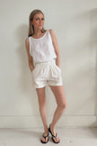 NAT White Essential Crop Tank