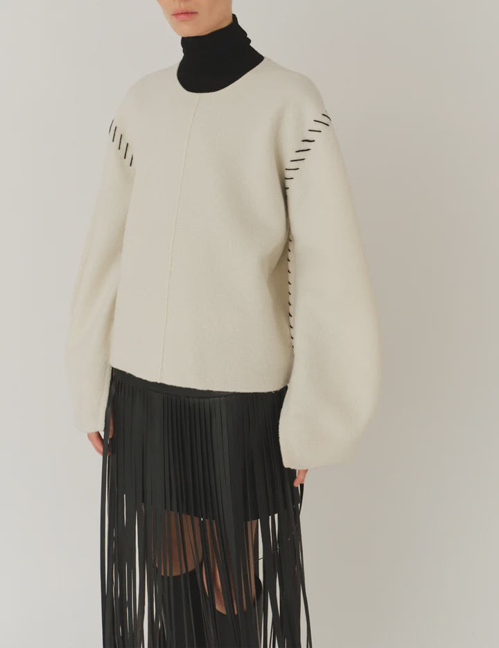 GAR Black Stitch Detail Sweater