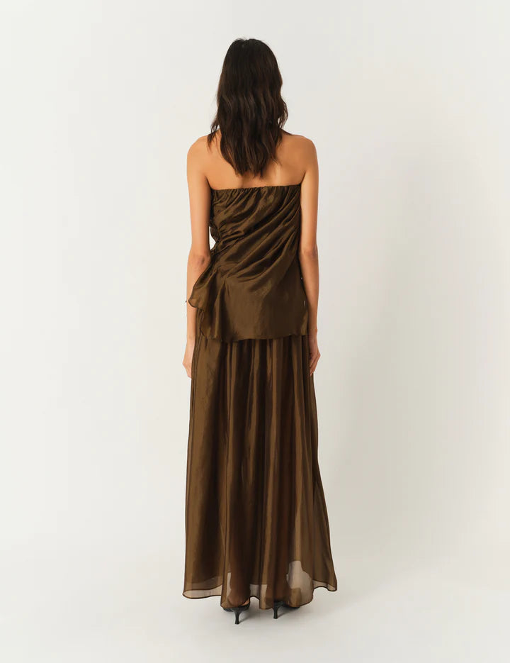 GAR Draped Strapless Flowy Top