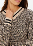 UPS Patterned V Neck Sweater