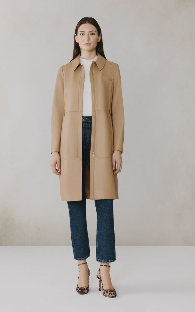 SOK Leather Trench Coat