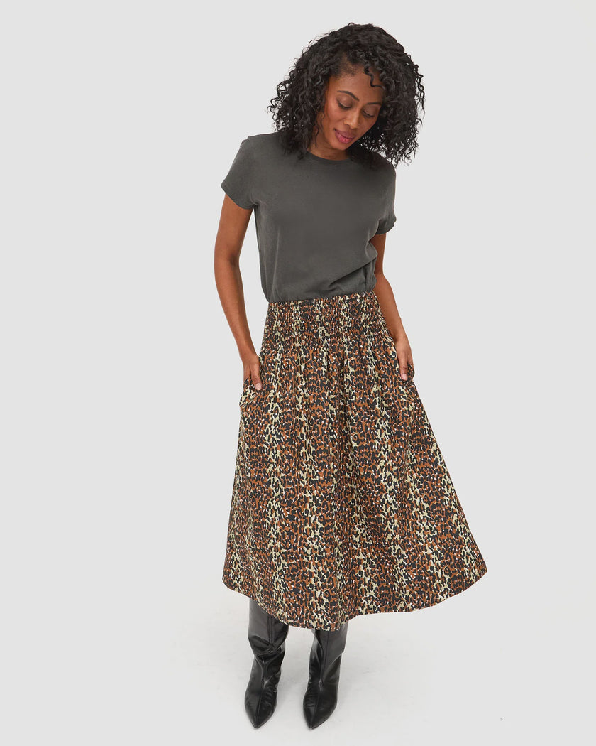 CLA Leopard Midi Skirt