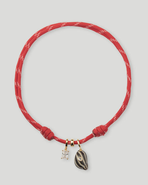 ELI Red Chord Charm Necklace