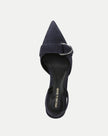 VER Navy Suede Heels