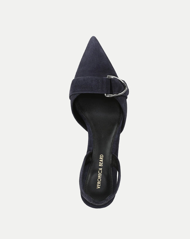 VER Navy Suede Heels