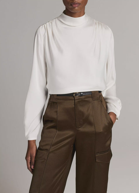 VIN Draped Long Sleeve Top