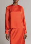 VIN Long Sleeve Satin Top