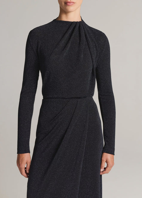 VIN Sparkly Mock Neck Top