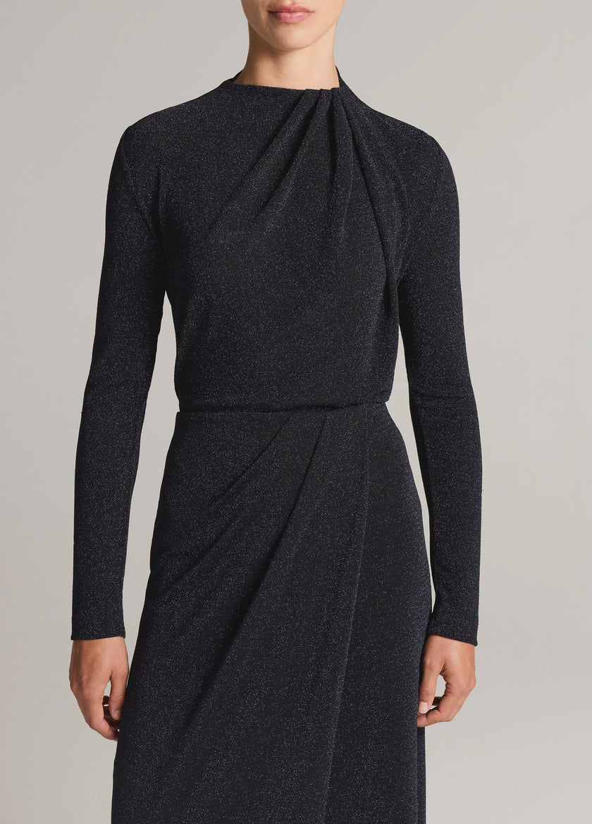 VIN Sparkly Mock Neck Top