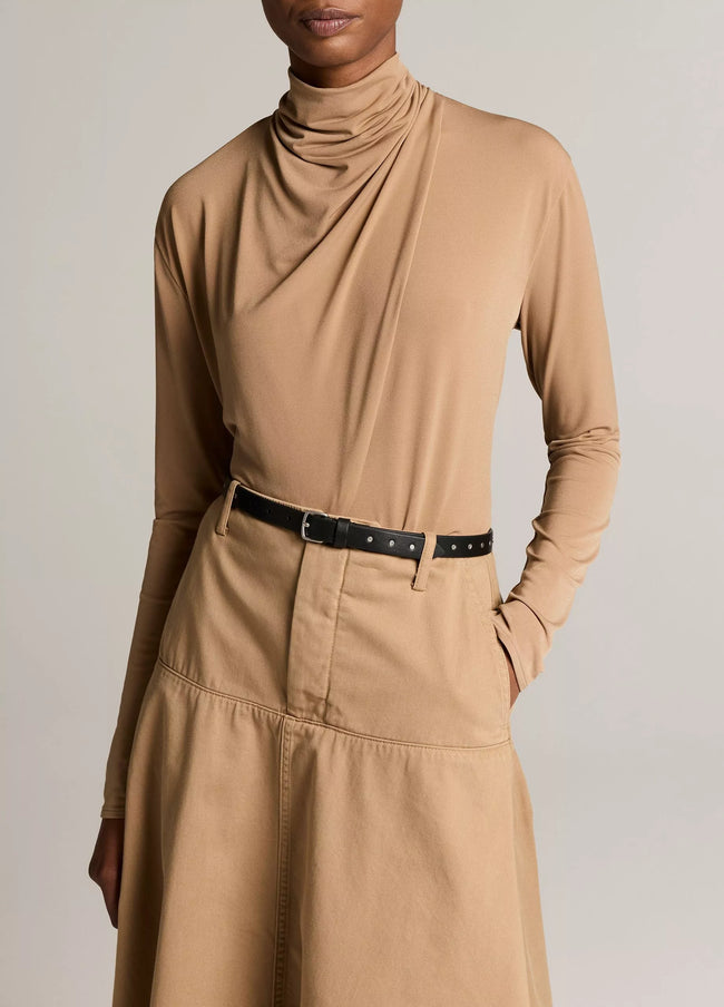 VIN Draped Long Sleeve Blouse