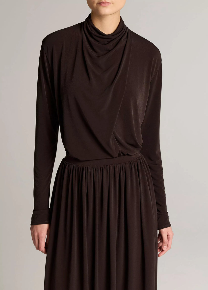 VIN Draped Long Sleeve Blouse